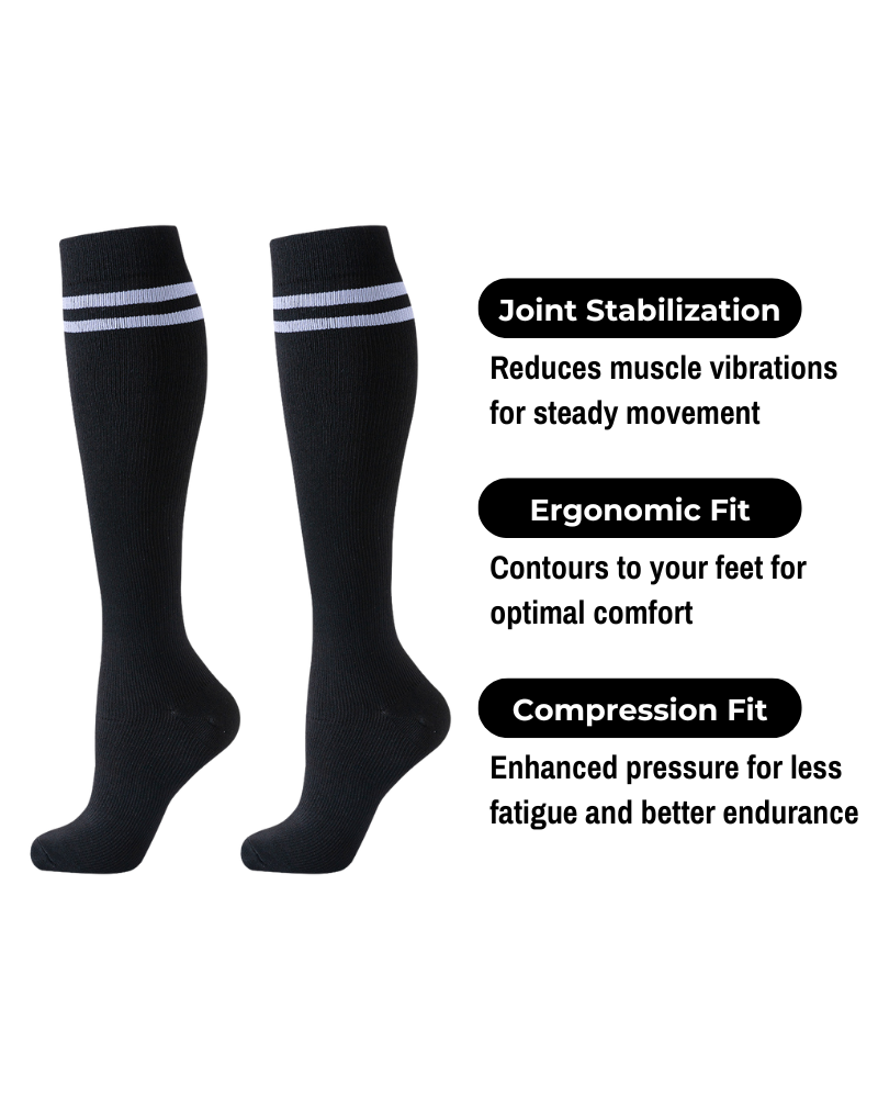 Knee-High Compression Socks - Black