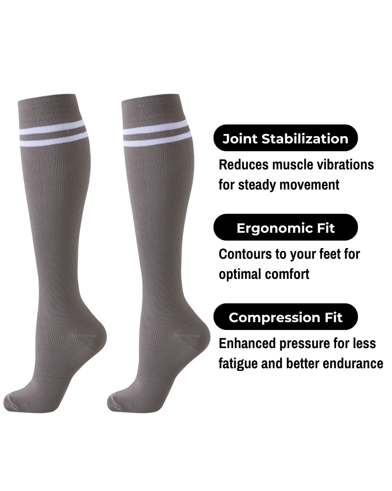 Knee-High Compression Socks - Grey