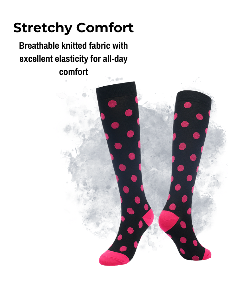 Knee-High Compression Socks - Red