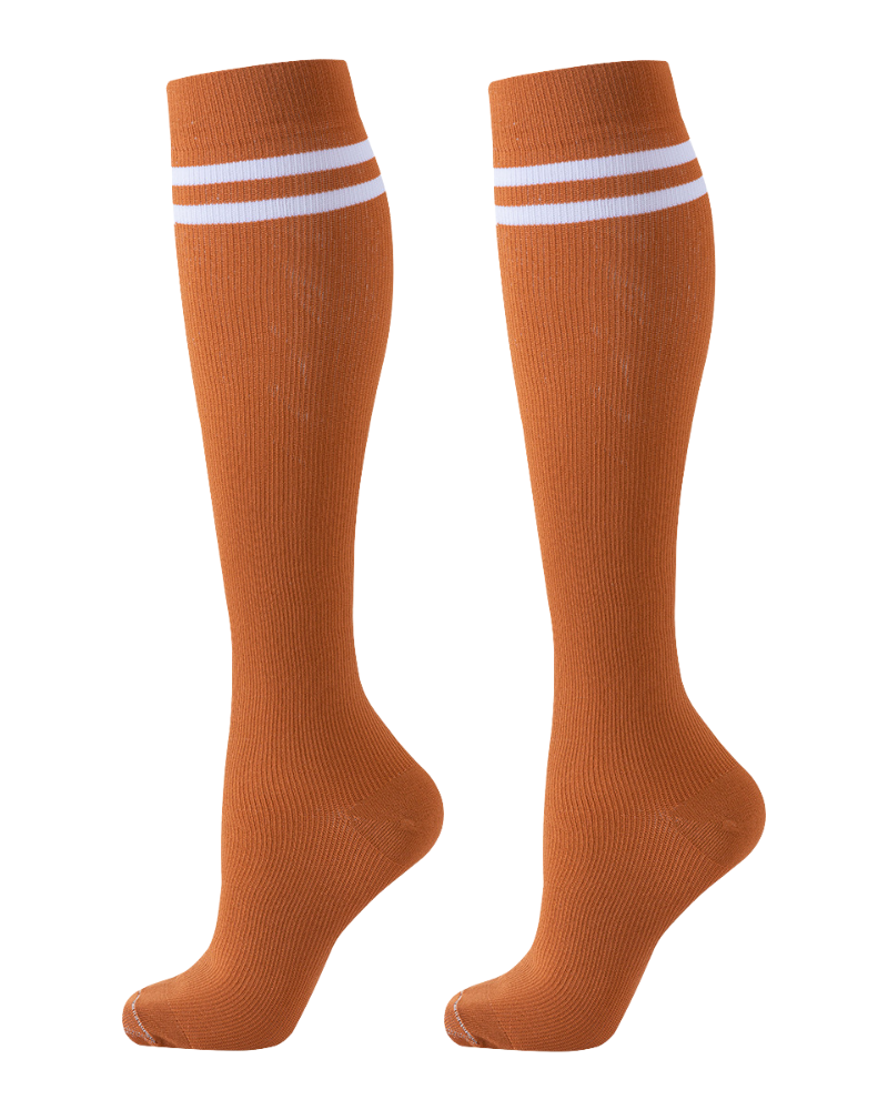 Knee-High Compression Socks - Brown