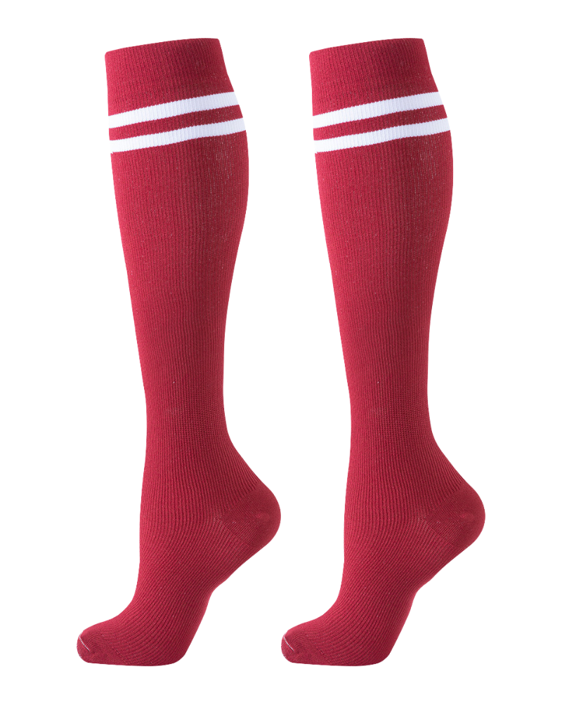 Knee-High Compression Socks - Red