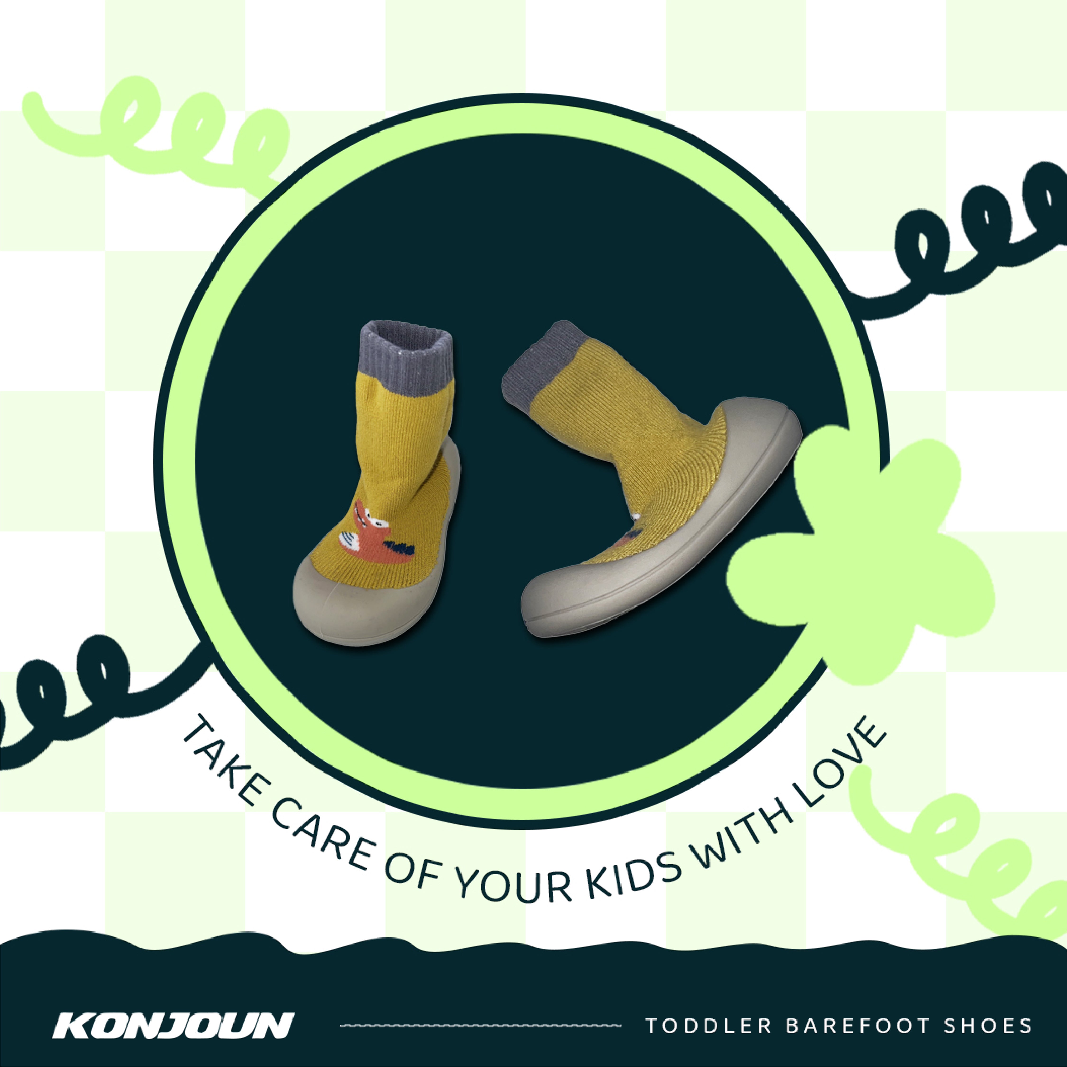 Konjoun Gesunde und rutschfeste Barfußschuhe für Kleinkinder