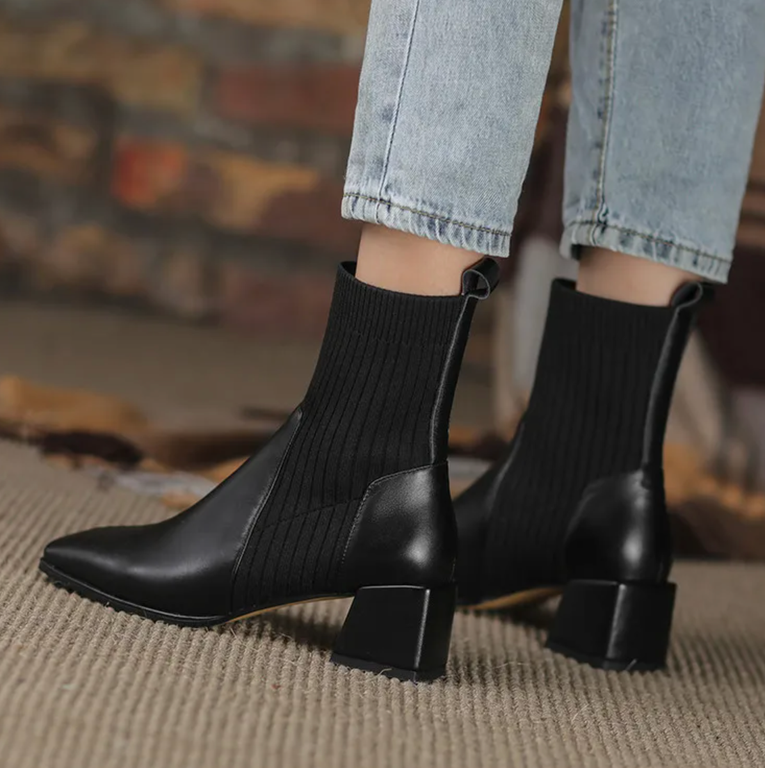HeelHug: Trendy Knitted Ankle Booties